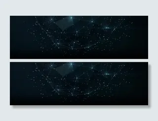 科技扁平化星空立体背景图高清