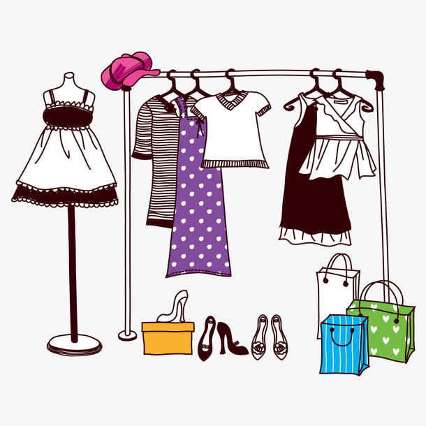 韩国手绘时尚女性生活卡通免抠