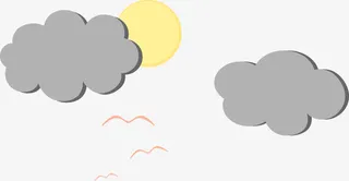 云朵和太阳免抠