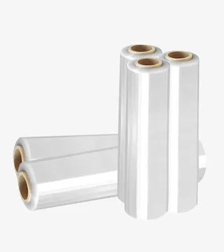 多个白色PE缠绕膜免抠