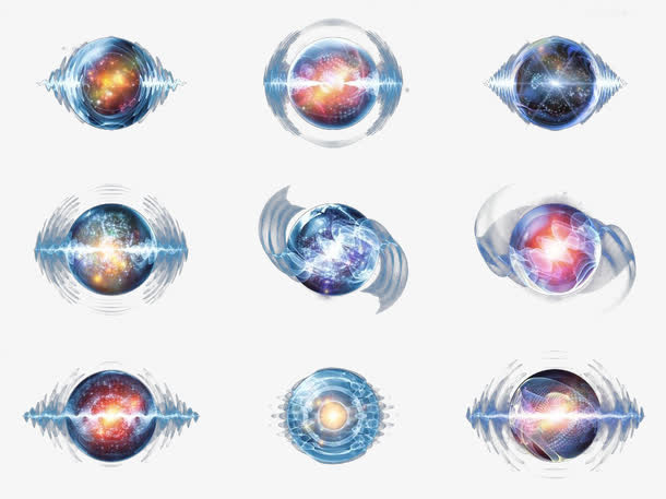 太空发光行星合集免抠