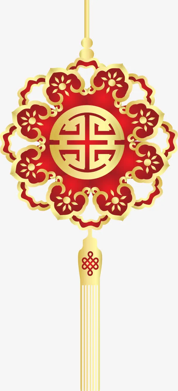 福禄寿喜古典花纹矢量图免抠