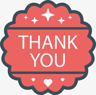 蓝色波浪边框感谢标签免抠