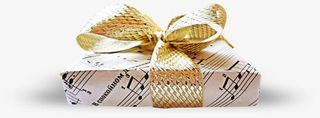 金色彩带礼盒免抠