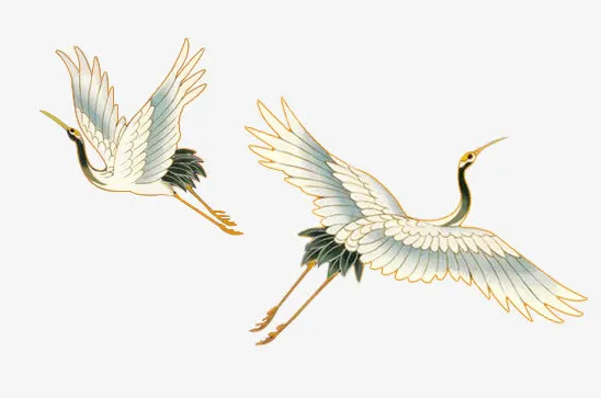 飞舞仙鹤免抠
