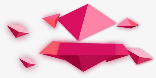 漂浮的几何体免抠