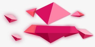 漂浮的几何体免抠