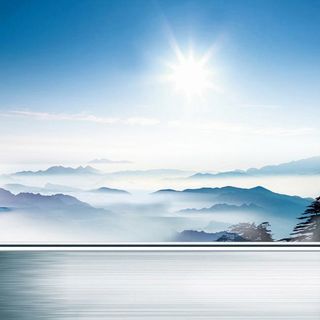 简约山川云海风景背景高清