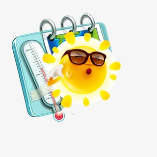 卡通可爱烈日炎炎免抠