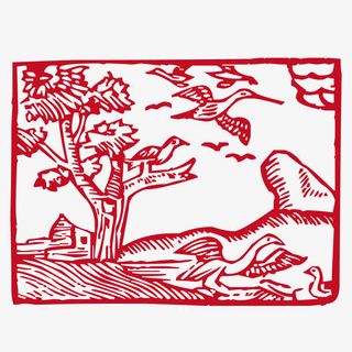 红色矢量装饰图案免抠