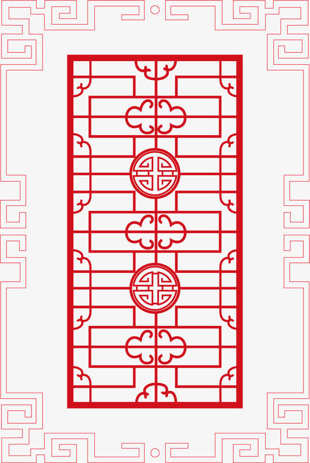 中式png古框免抠
