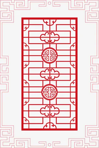 中式png古框免抠