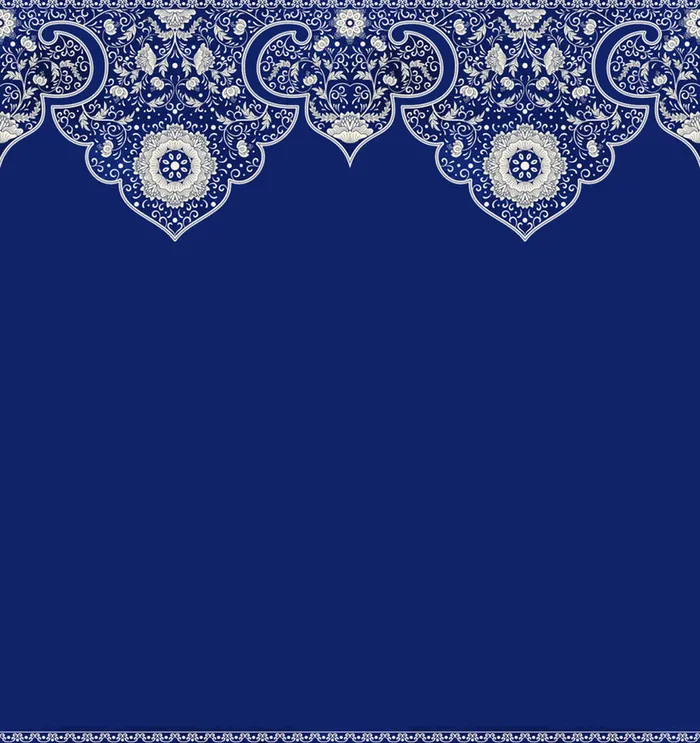 蓝色剪纸花纹背景元素高清