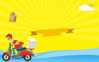 简约外卖订餐送外卖宣传海报背景素材高清