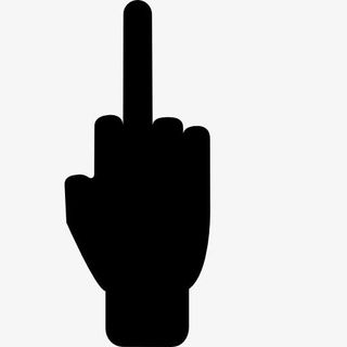 中指上满手形图标免抠