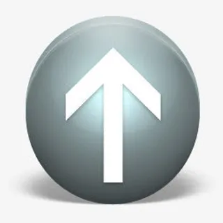 De Freu 立体质感风格电脑图标向上箭头免抠