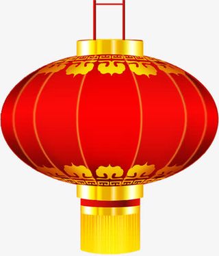 红色灯笼亲子运动封面免抠