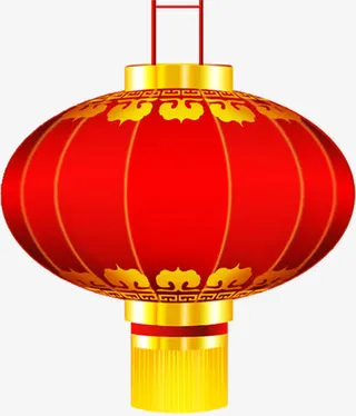 红色灯笼亲子运动封面免抠