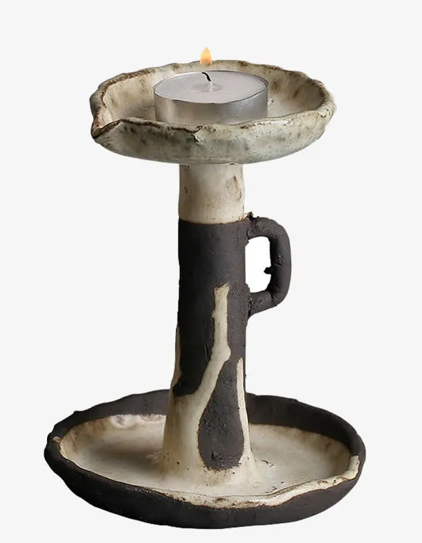 破旧古代油灯仿品免抠