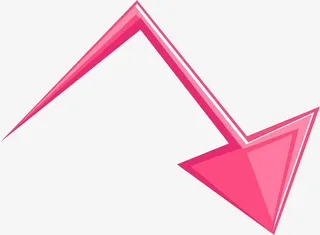 粉色科技感箭头免抠