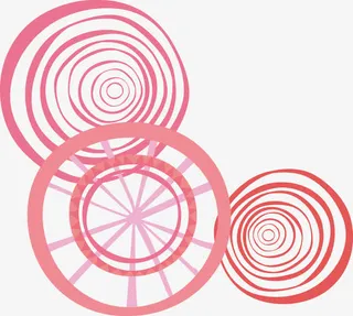 彩色动感圆形免抠