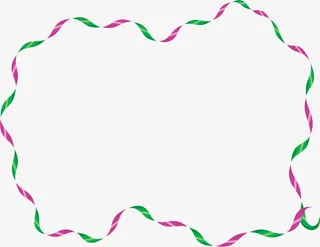 彩色渐变交织边框免抠