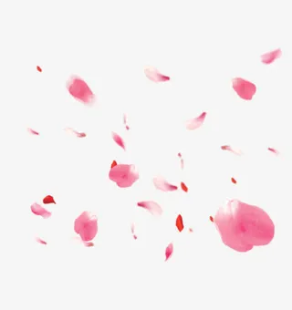 创意合成场景设计粉红色的花瓣免抠
