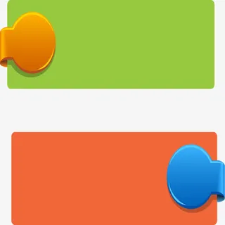 彩色创意标签免抠