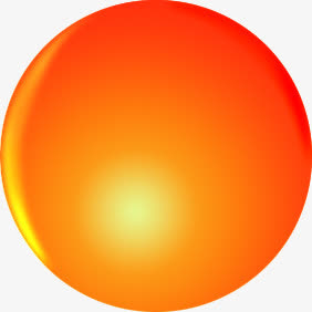 橙色的圆球体招聘免抠