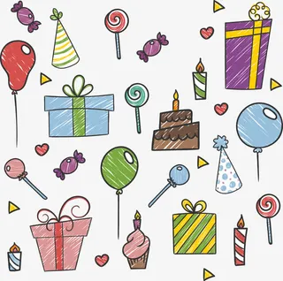 矢量生日元素合集免抠
