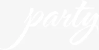 party白色花体字七夕情人节免抠