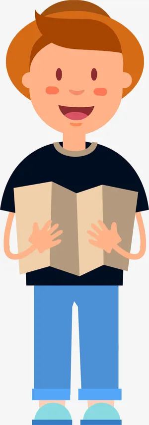 卡通春天出游人物插画设计免抠