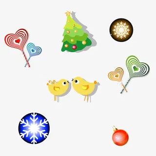 精美圣诞节元素免抠