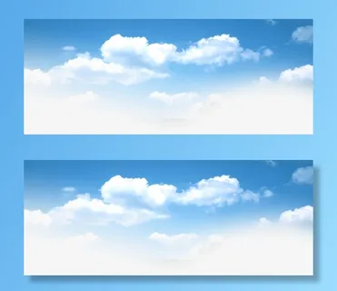 蓝色天空白云风景装饰免抠背景卡通/手绘元素 蓝色天空白云风景装饰免抠背景卡通/手绘元素