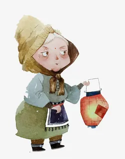 水彩老婆婆免抠 水彩老婆婆免抠