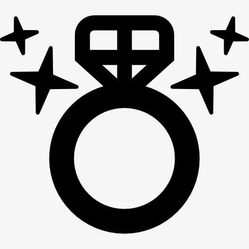 结婚戒指和钻石图标免抠