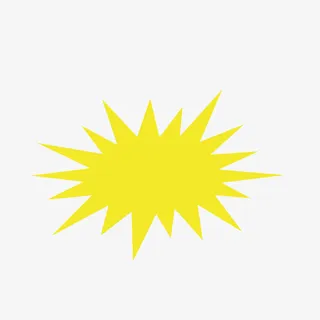 黄色爆炸矢量标签免抠