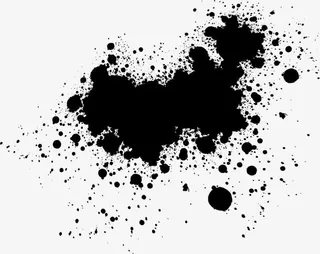 矢量艺术墨汁溅落免抠