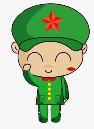 敬礼的红军免抠