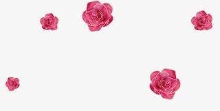 红色花朵 手绘玫瑰花  免扣玫瑰花png免抠