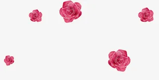 红色花朵 手绘玫瑰花  免扣玫瑰花png免抠