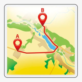 路程路线规划地图位置免抠