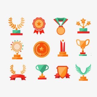多种奖杯样式免抠