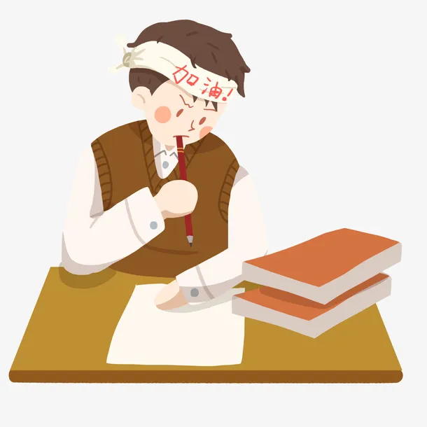 考试考研用功读书免抠PNG素材免抠