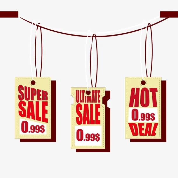 销售方块吊牌免抠