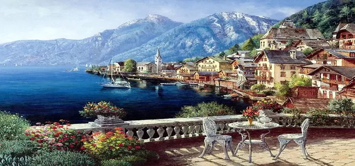 油画风景高清