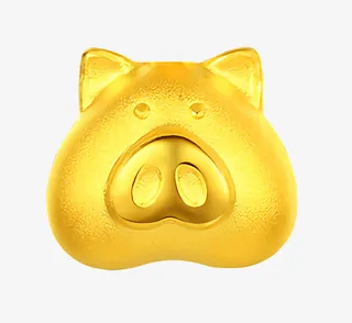 金猪庆新年创意卡通项链元素免抠