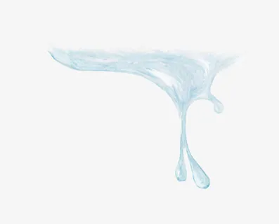 漂亮的蓝色绘画水珠免抠