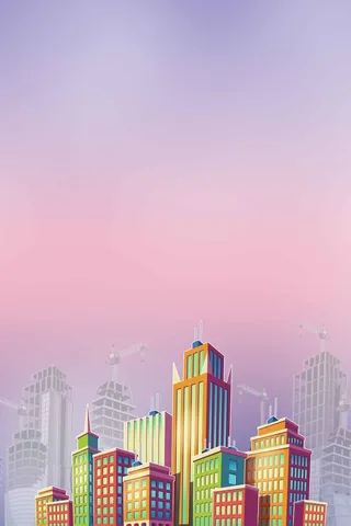 大气炫彩城市简约背景高清