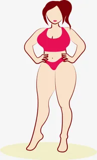 红衣卡通泳装女人免抠